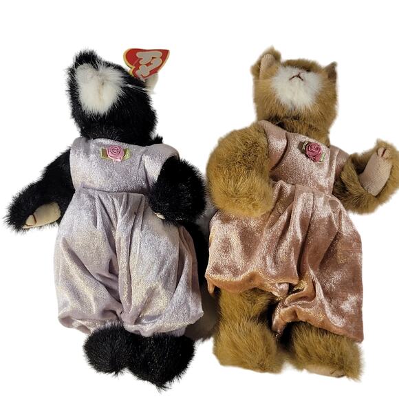 TY Attic Treasures Cats Heather Sammy 1993 Plush Collectible Pair Stuffed Animal - Picture 16 of 16